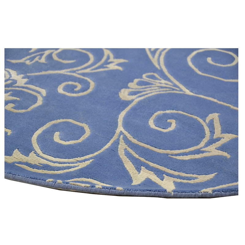 Floral Area Rug, Round 6'