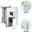Pomme de douche double 12 po - Système de finition carré, mural et plaqué-127368490