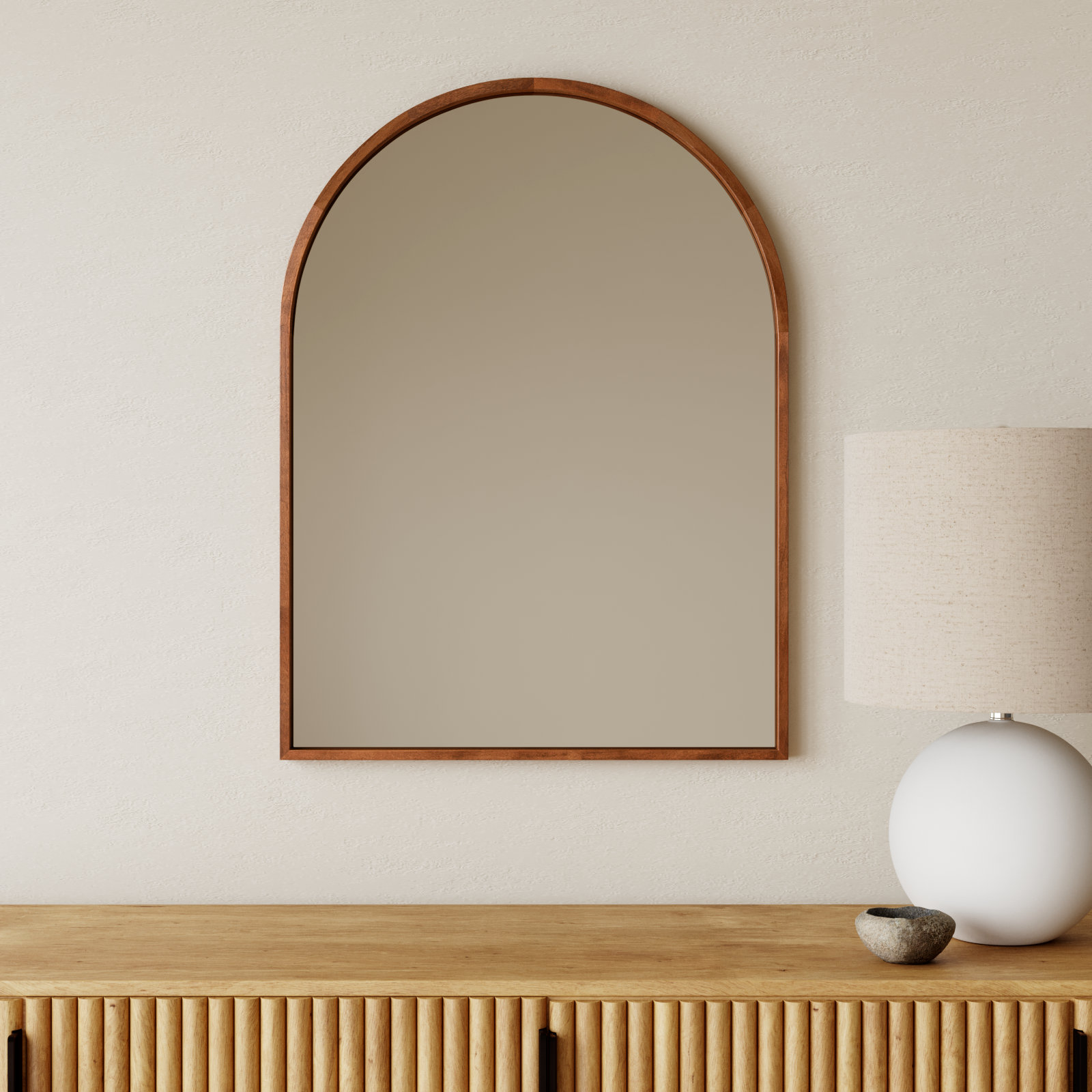 Sherman Full Length Mirror, 31.5" x 23.5", Walnut Brown
