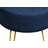 14" Velvet And Gold Round Ottoman-523256260