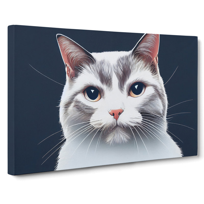 Grand Cat - Wrapped Canvas, 35cm H x 50cm W x 3cm D