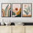 Mid Century Modern Boho Sun Forest Plant - 3 Piece Floater Frame Graphic Art Set on Canvas-73721022-73721019