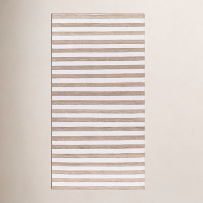 Rockaway Brown Hand-Woven Striped Outdoor Rug