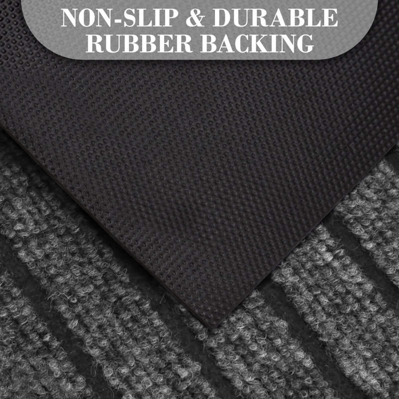 High Quality Non-Slip Indoor/Outdoor Door Mats, 80cm W x 150cm L, Grey