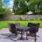 Steel Outdoor Dining Armchair with Cushions