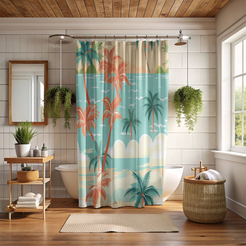 Sanctuary - Rideau de douche Premium, H 74 po x l 71 po