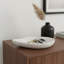 Bol décoratif moderne en marbre en forme de goutte d'eau - élégant bol décoratif pour meuble-lavabo et vestibule - parfait pour la table basse et la décoration intérieure - 10 po, blanc