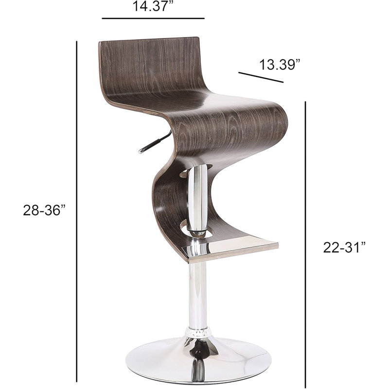 Tabouret de bar pivotant en eucalyptus avec revêtement gris, fonction réglable, pour mécanisme de comptoir d'îlot de pub, comptoir de cuisine
