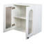 Armoire murale, armoire murale vitrée arquée, armoire flottante avec tablettes réglables pour la cuisine, la salle de bain et le salon