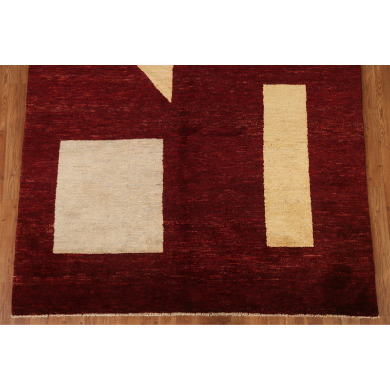 Tapis moderne teint à la main Gabbeh 6 x 8