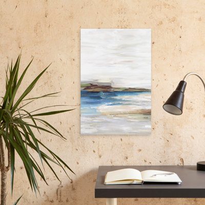 Distant Lands Ii Abstract Land & Seascape Abstract White Painting Ocean Art Coastal Art Contemporary