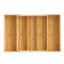  Bamboo Expandable Kitchen Drawer Organizer 3-5 Slot Waterproof Storage