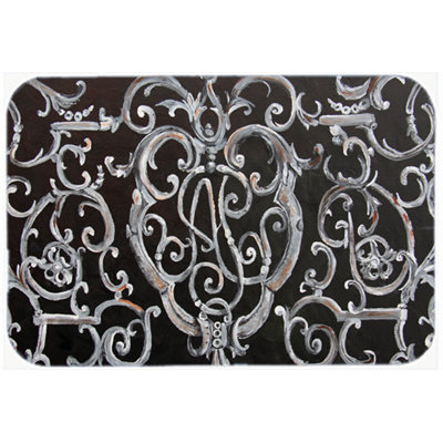 Caroline's Treasures Ironwork Fence Glass Cutting Board