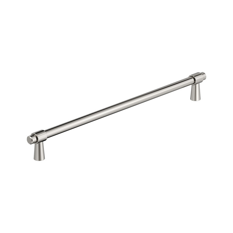 Destine Bar Pull, Polished Nickel, 12 5/8"