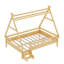 Lit plateforme simple avec escalier, structure de lit simple en bois massif-2146278486-2146278484