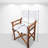 2Pcs Folding Wooden Chairs With Canvas Seat - White. And Long-Lasting, Made Of Populus Wood. Breathable Easy To Clean Canvas. High Bearing Capacity For Different Users. Foldable Storage Transport.-1430860313
