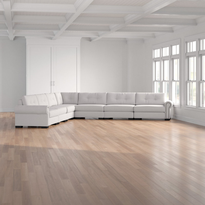Mosely Upholstered L-Shaped Sectional Symmetrical, Grey Revolution®