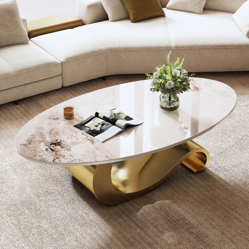 Table basse 49,2 po, Doré