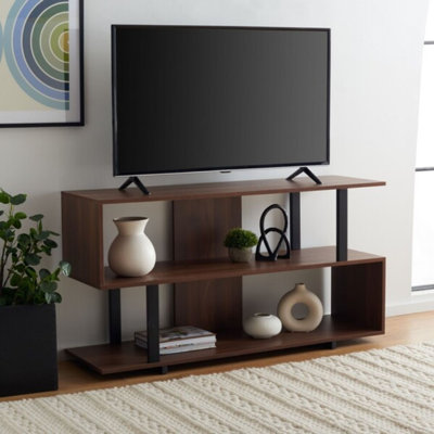 Jarrett Media Stand - Modern TV Console with Metal Accents, Entertainment Center by George Oliver