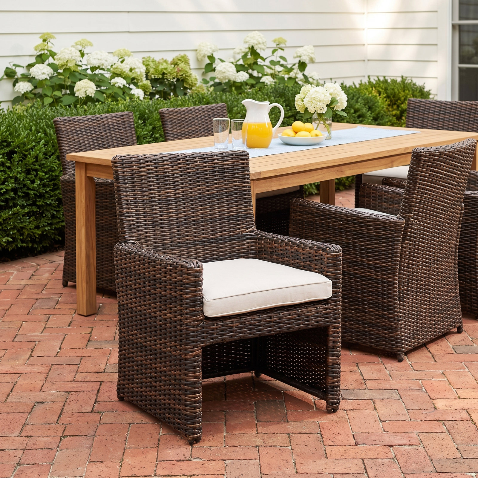 Sunset West Montecito Sunbrella® Patio Armchair, Canvas Flax Sunbrella® Canvas