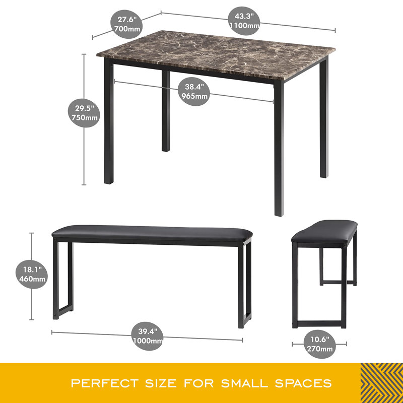 4 - Person Double Pedestal Dining Set