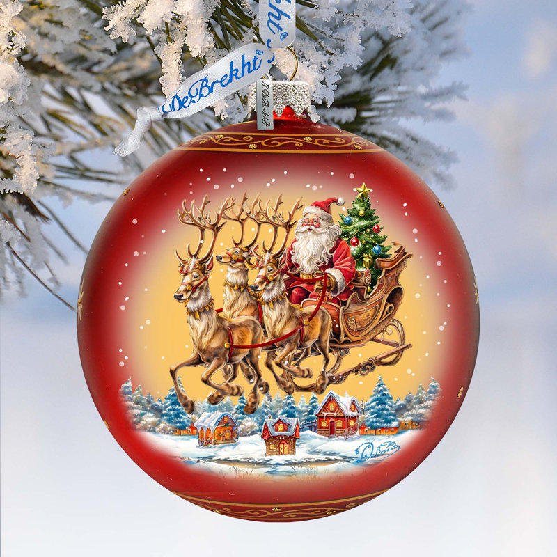 5.5'' Glass Animals Ball Ornament