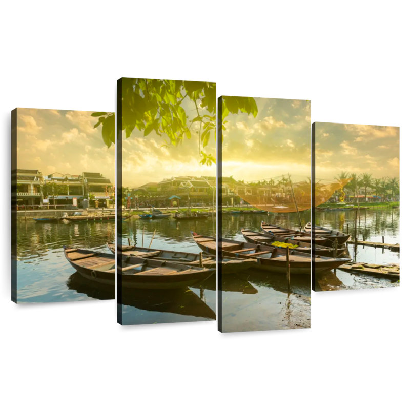 Mehar Boats In Vietnam, 22" H x 36" W