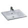 Barclay Cilla 18.75'' White Vitreous China Rectangular Bathroom Sink with Overflow