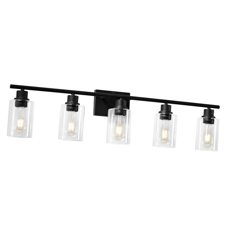 Luminaire de salle de bain moderne à 5 lumières au-dessus d'un miroir, 37,1 po