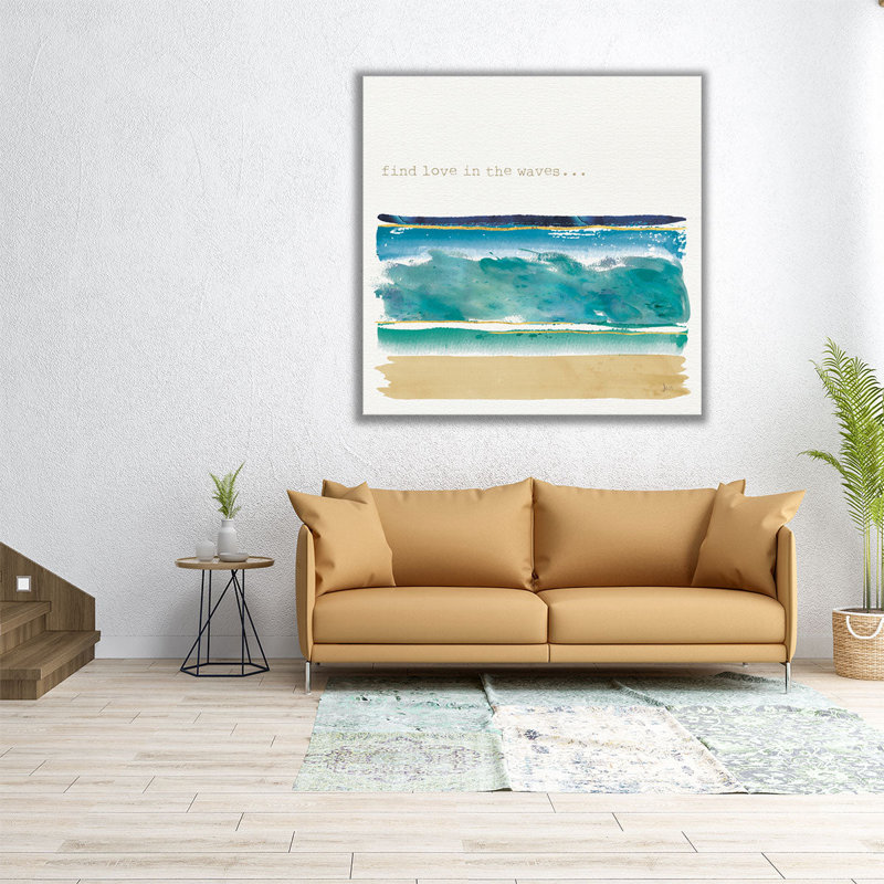 «By the Sea II», reproduction d'art sur toile, H 12 po x l 12 po