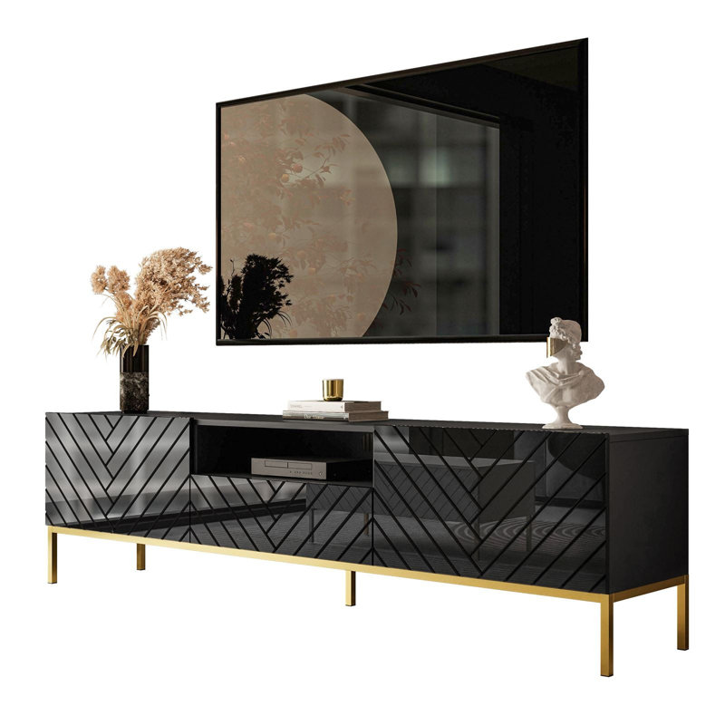 Unfinished TV Stand for TVs up to 50", Black