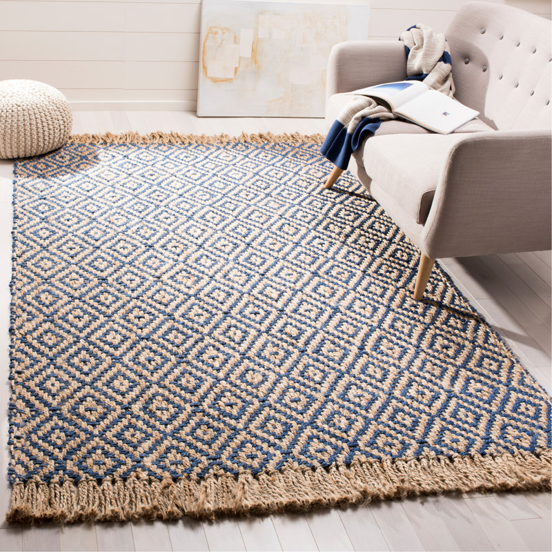 Tapis en jute tissé à la main Derr, Rectangle 6 pi x 9 pi