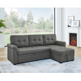 Cammille Upholstered Sleeper Sectional Sofa with Hidden Storage