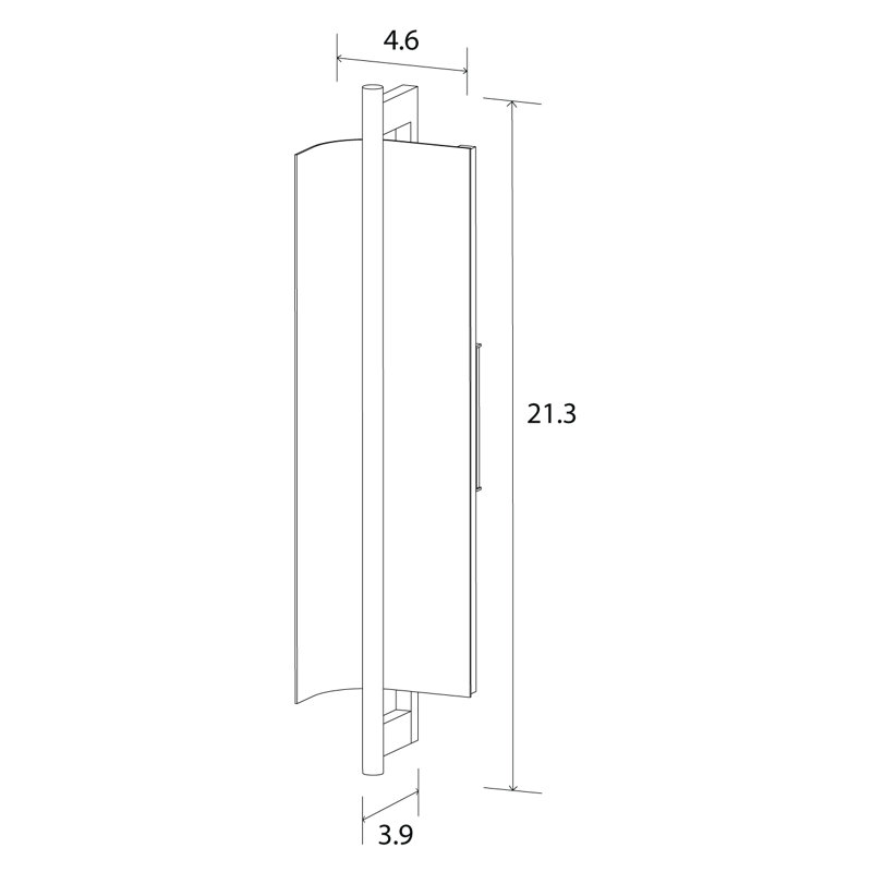 Allavo 22" Dimmable LED Bath Sconce, 3500K - 277V AC, Brushed Aluminum/Walnut, Textured White