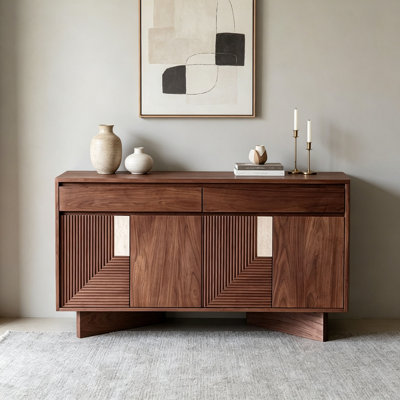 Black walnut solid wood simple style sideboard