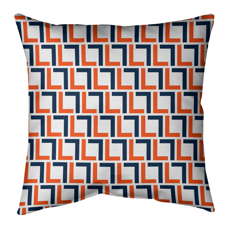 Housse de coussin Football Luxury, Gris / brun, Croisé en coton, 20 po X 20 po