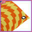 Tapisserie murale jaune zigzag orange - décoration murale à chevrons-2013556462