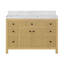 Ensemble de meuble-lavabo autoportant 48 po en chêne classique avec comptoir en quartz blanc Tauté