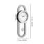 30x80cm Luxury Mirrored Wall Clock, Crushed Diamond Inlay Accent Clock