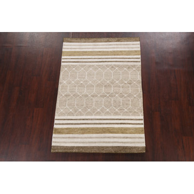 One-of-a-Kind 3'11" X 5'10" New Age Area Rug in