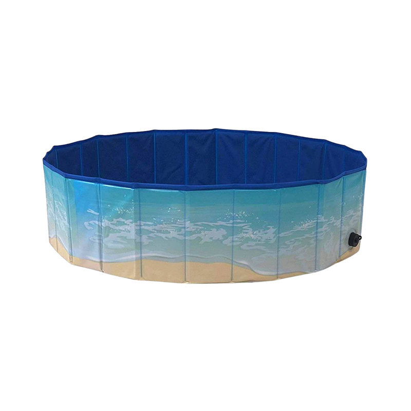 12'' Plastic Foldable Dog Pool, 12" H x 47" W x 47" D