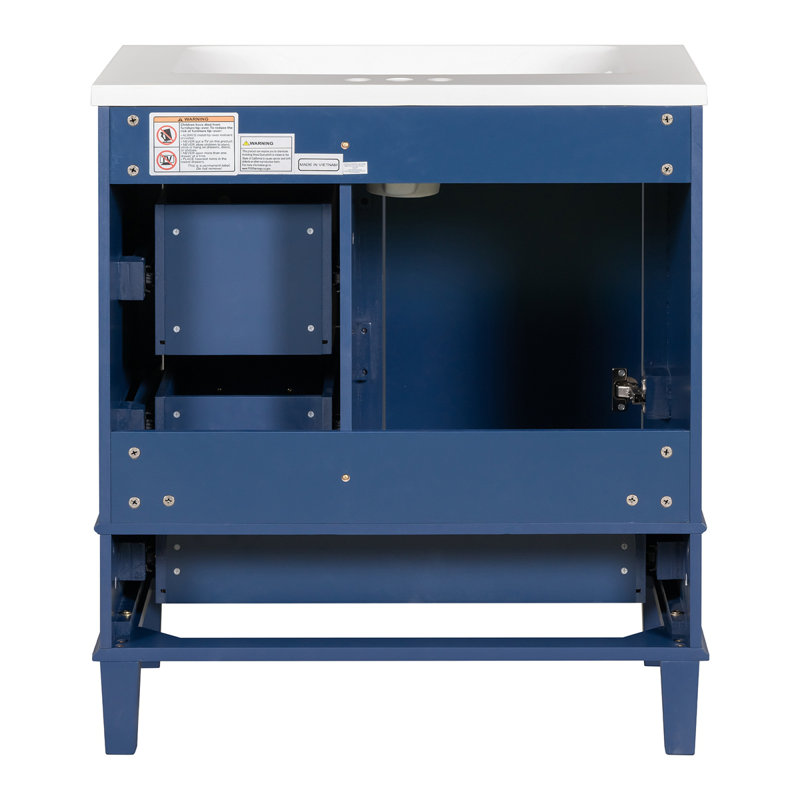 Ensemble de meuble-lavabo moderne 30 po, Bleu