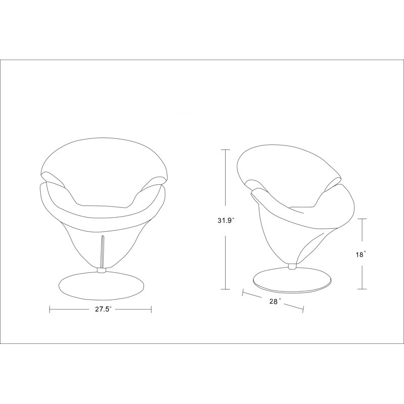 Fauteuil demi-tonneau Tulip