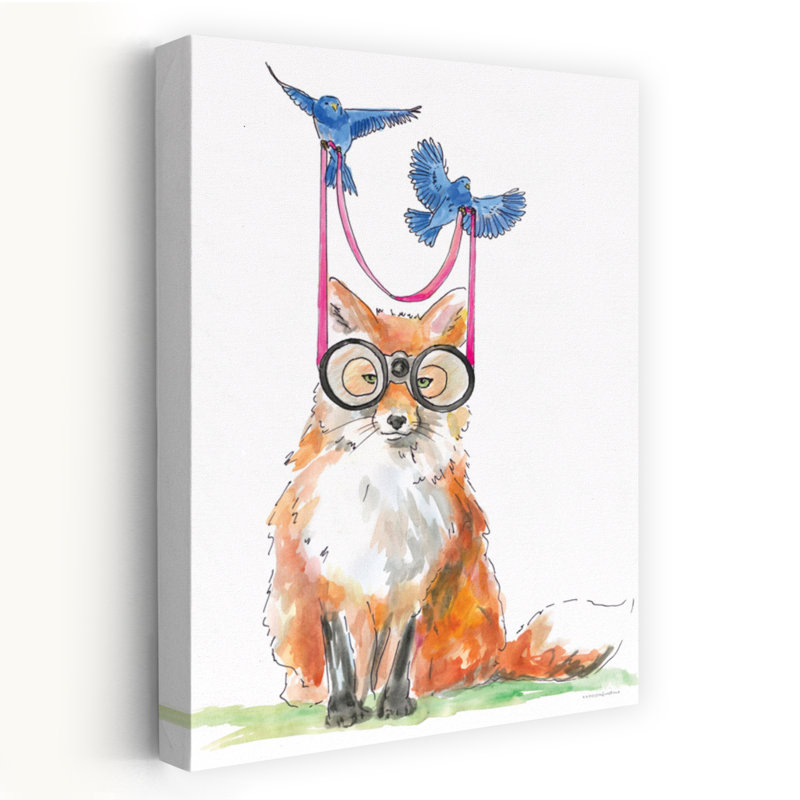 Vue d'oiseau abstraite, fantaisiste, oiseau contemporain, forêt, art, H 36 po x l 24 po