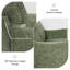  Fauteuil d'appoint surdimensionné avec accoudoirs simples rembourrés de 42,1 po avec siège de 33,6 po, dossier ergonomique, 2 coussins pour le salon, la chambre à coucher, le bureau et la chenille-1106184403