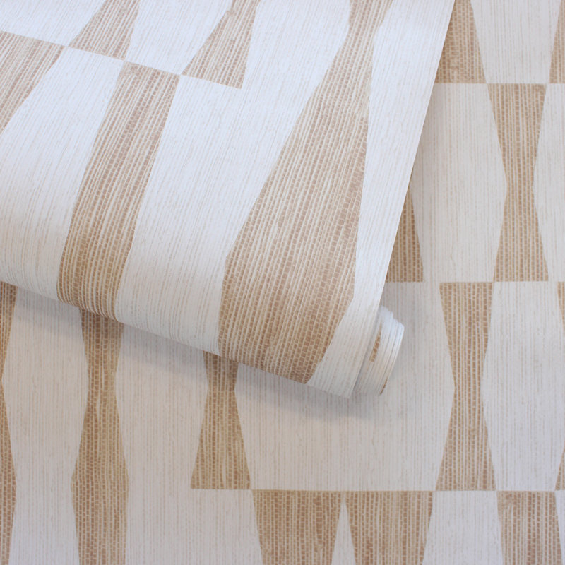 Diyar 16.5' L x 20.5" W Textured Peel and Stick Wallpaper Roll, Beige