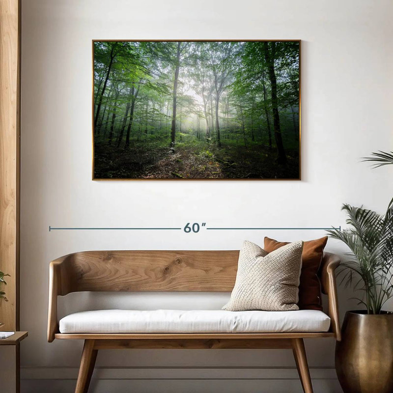 Lighting Forest II, Cadre flottant doré, 43 po x 29 po