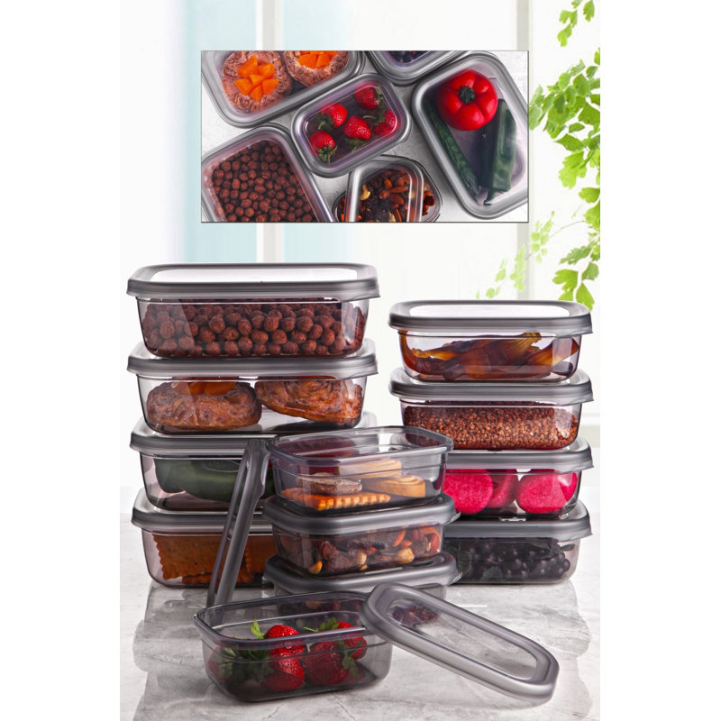 Versatile Storage Box Set (12 Pieces), BPA-Free Plastic, 5.5 x 3.9 x 2.0 in (4 Pieces), 6.5 x 4.6 x 2.2 in (4 Pieces), 7.9 x 5.4 x 2.6 in (4 Pieces) | Ideal for Organizing Kitchen, Office, and Craft Supplies | Durable & Lightweight Design