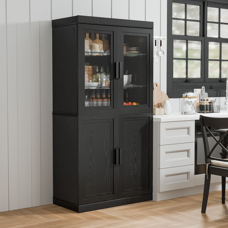 Garde-manger 62 "avec tablettes réglables Hokona, Noir