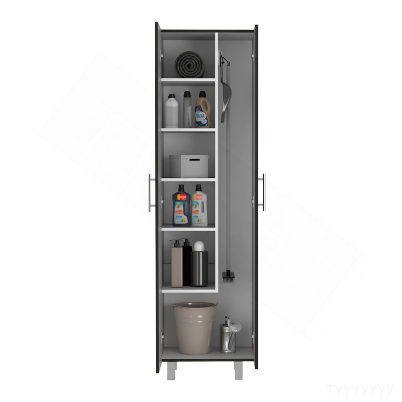 Garde-robe Closet, chambre, noir / blanc, Noir